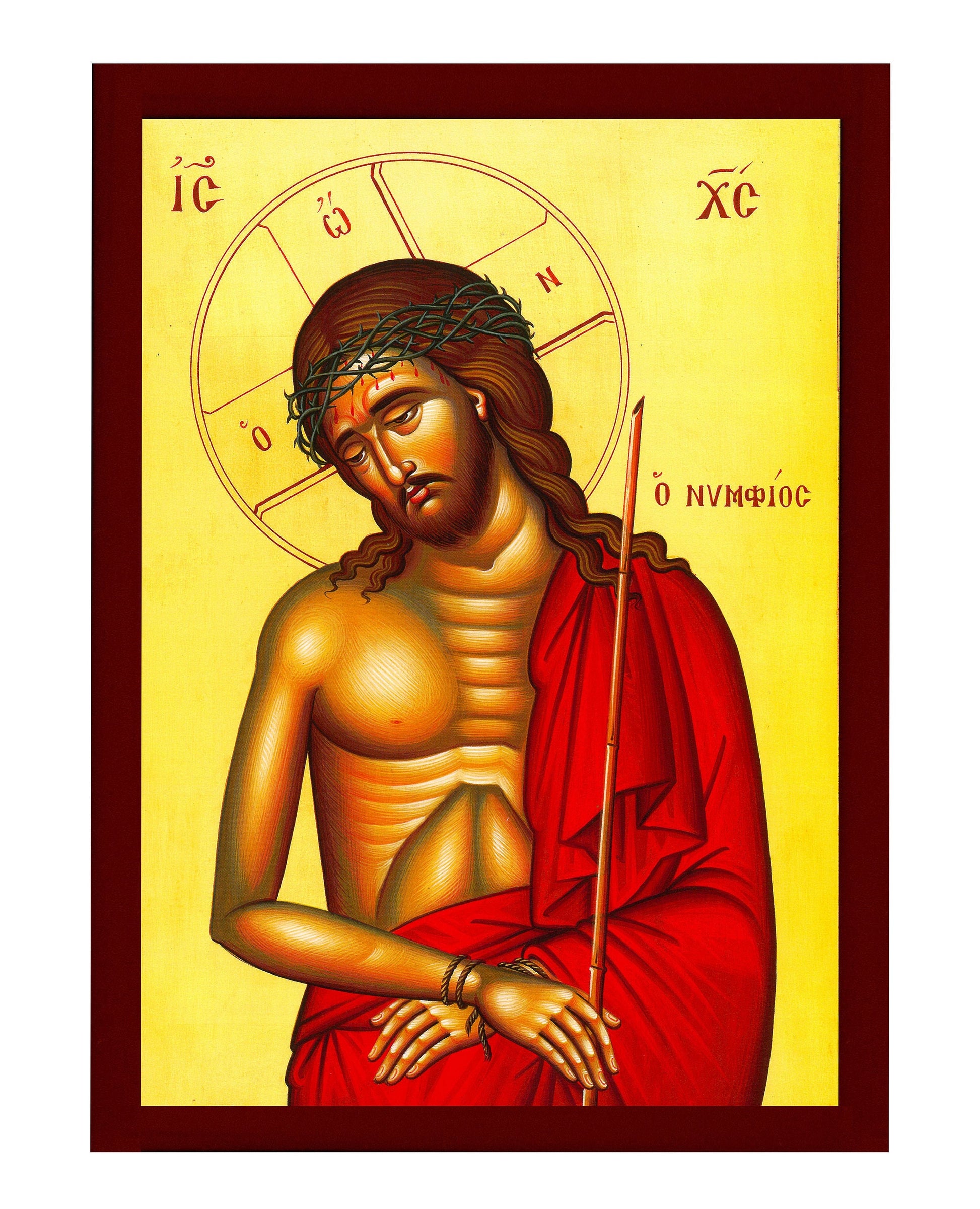 Jesus Christ icon Nymphios, Handmade