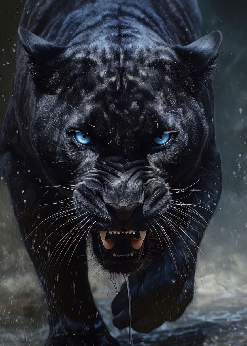 Blue Eyed Black Panther Wallpapers - Wallpaper Cave