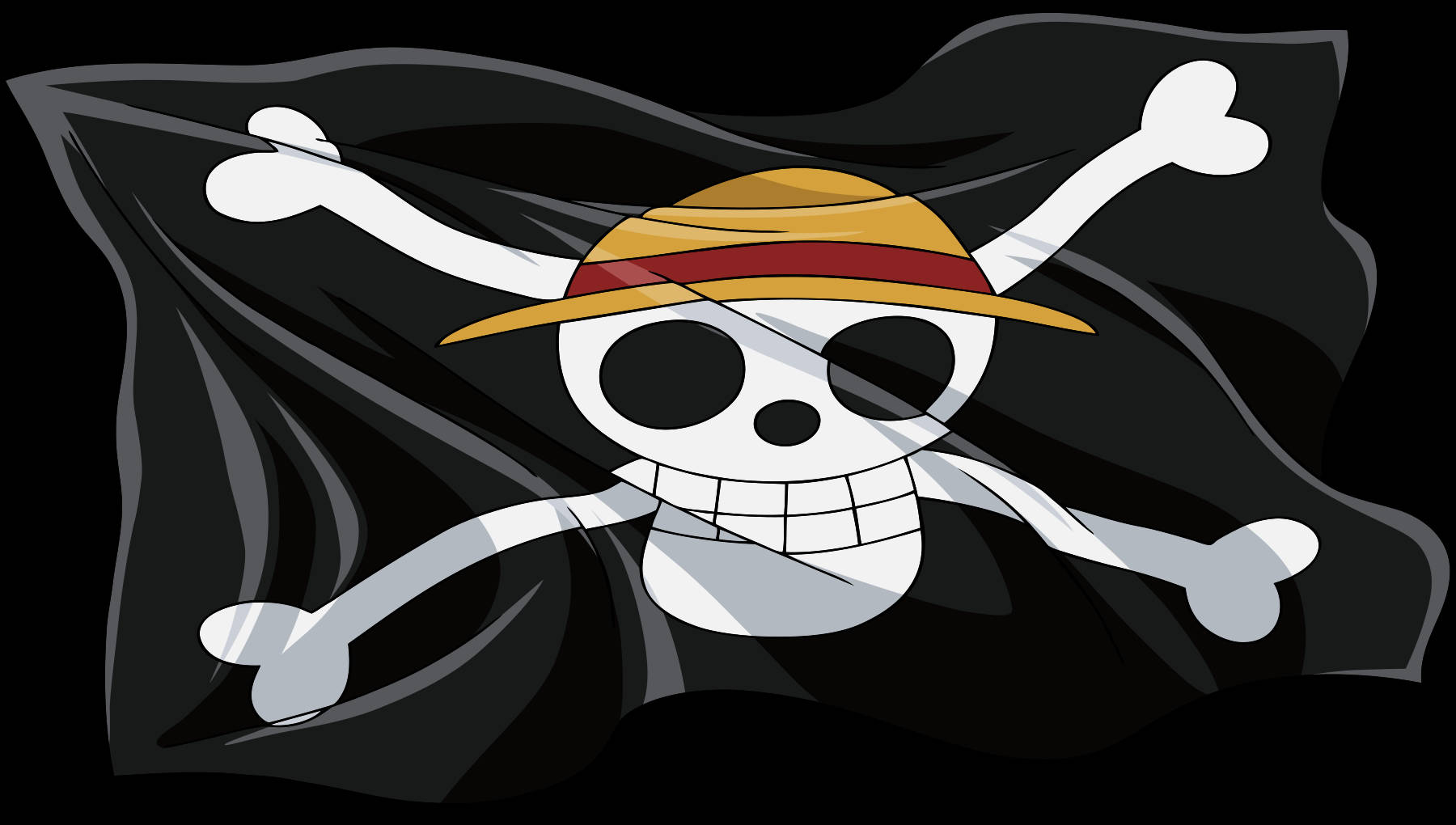 Vivid Portrait of Straw Hat Pirate Logo