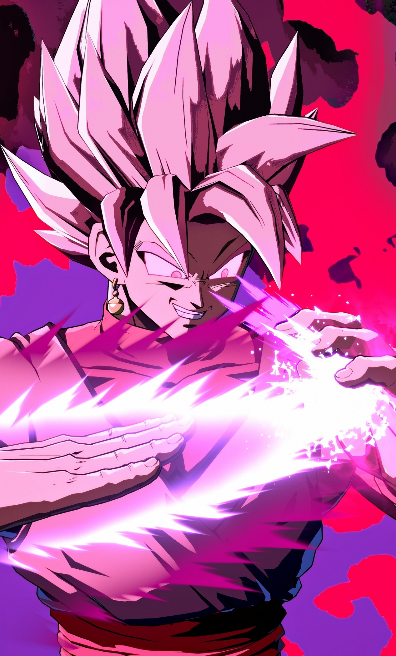 wallpaper 1280x2120 black goku, artwork