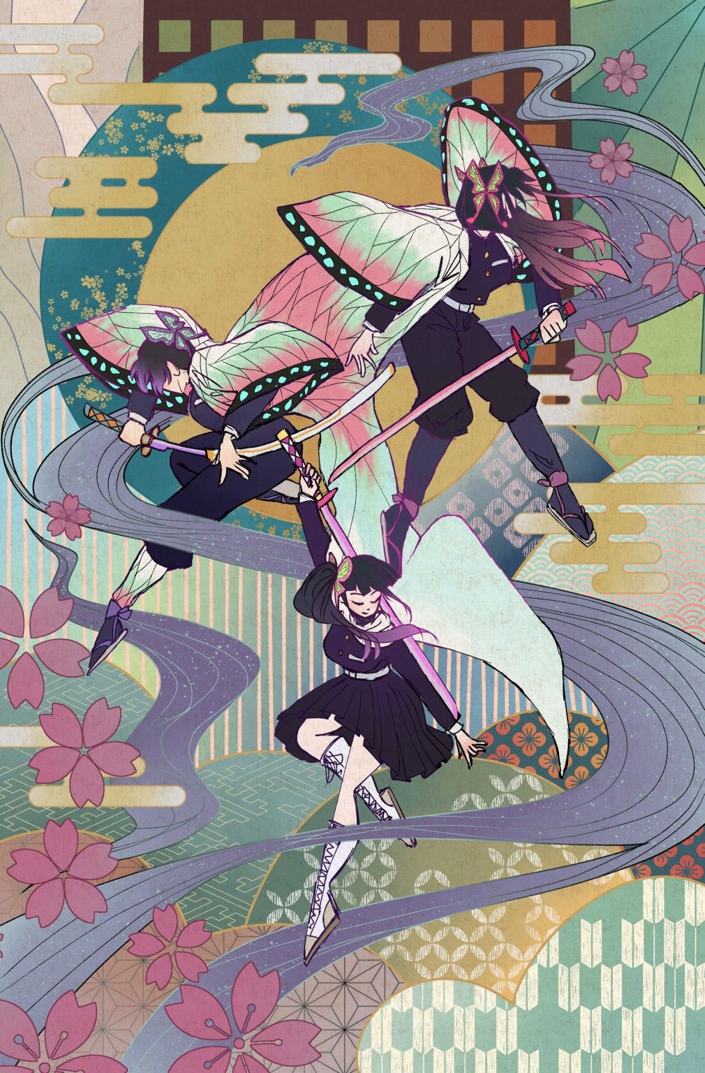 Demon Slayer Kanae Shinobu and Kanao