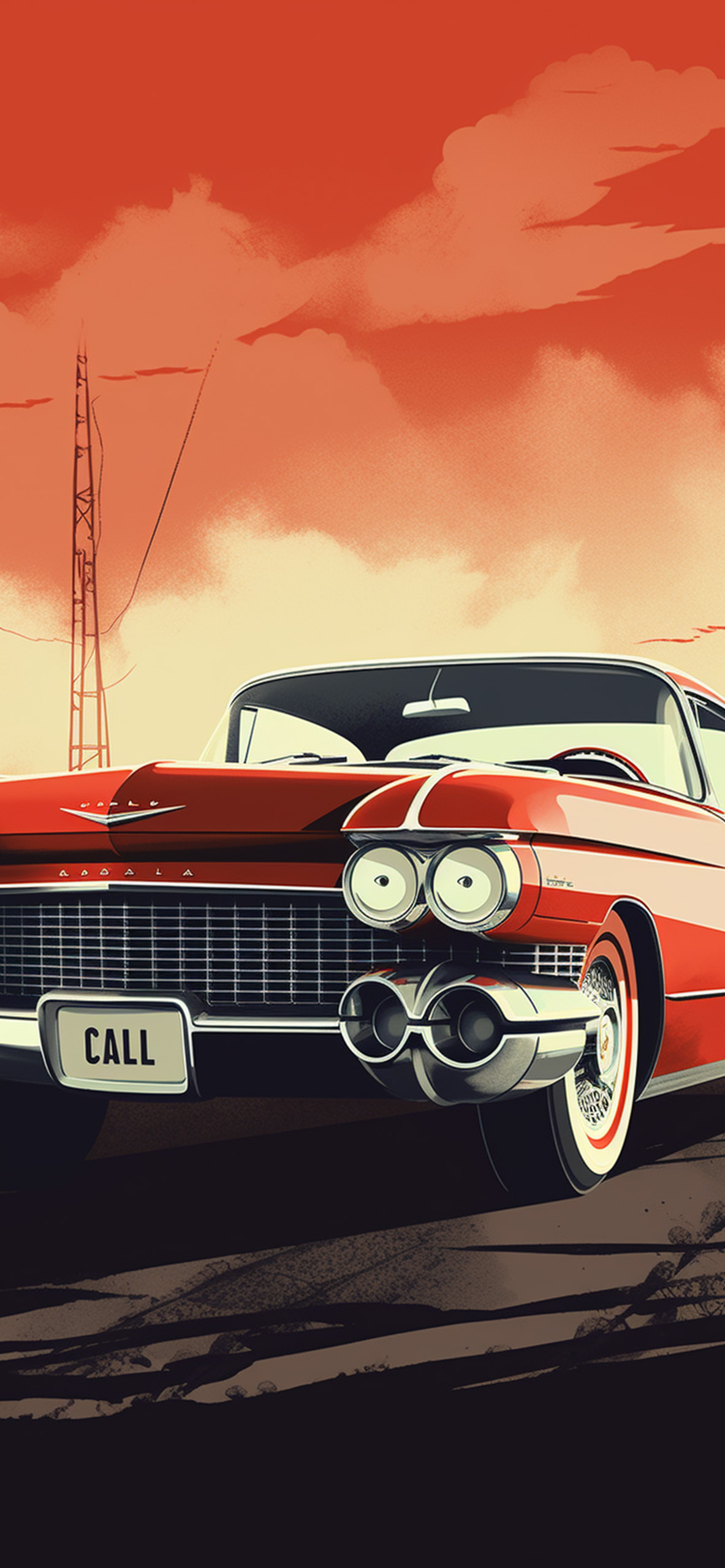 Red Cadillac Eldorado 1959 Wallpaper