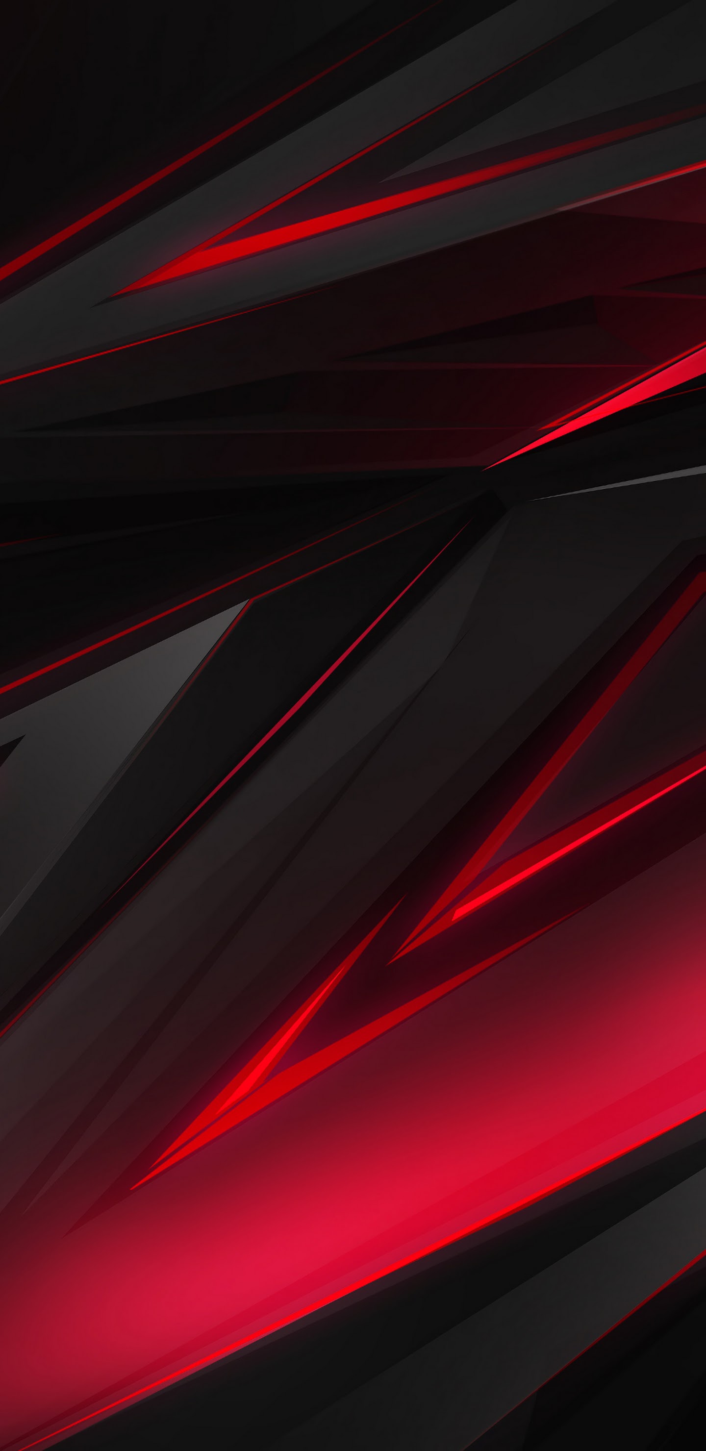 Red Abstract Polygon 3D 4K Wallpaper