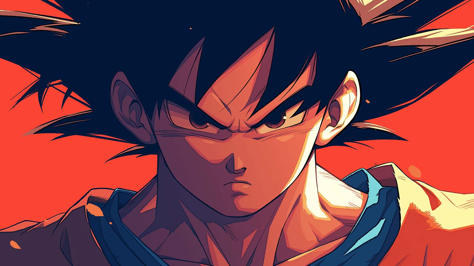 Angry Goku Red Dragon Ball Desktop