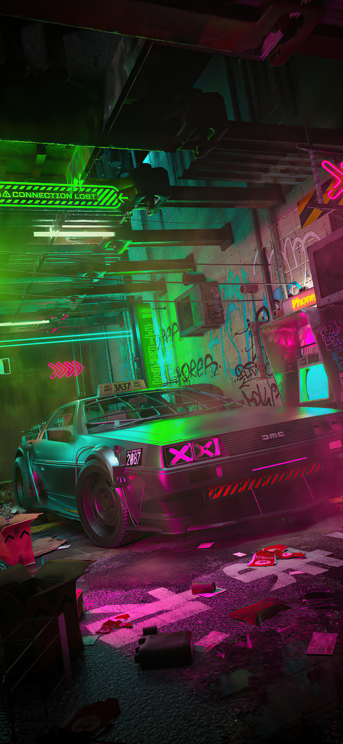 Cyber De Lorean 4k iPhone XS