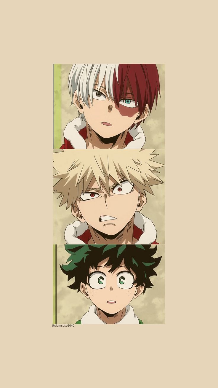 Midoriya, Bakugou & Todoroki. My Hero Academia