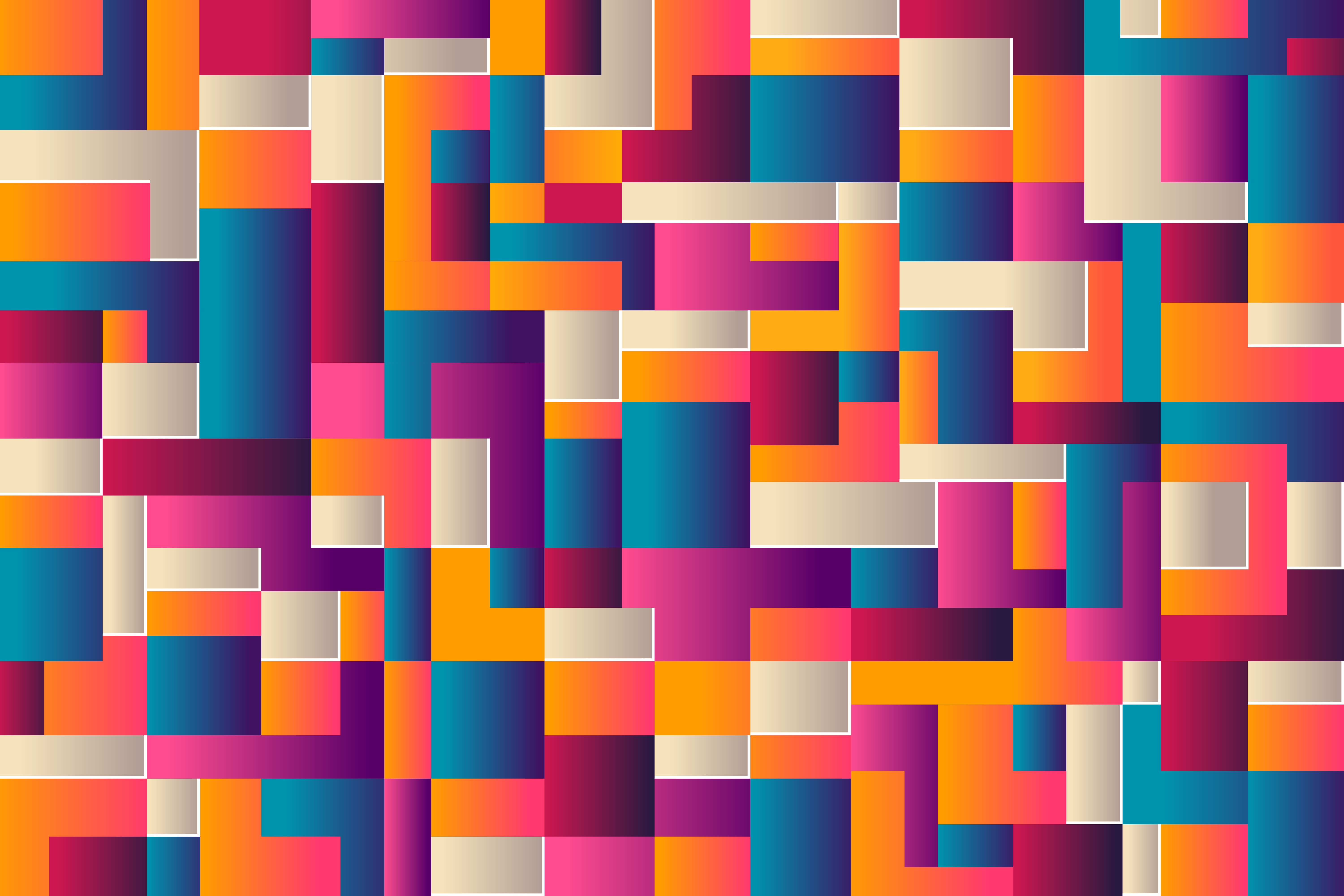 Colorful Shapes Abstract Wallpaper, HD