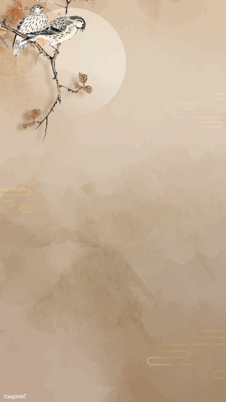 Blank beige bird frame vector, 4k