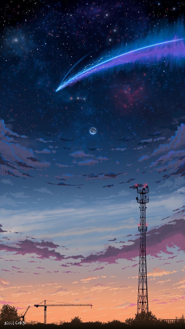 Your name, anime, stars, HD phone
