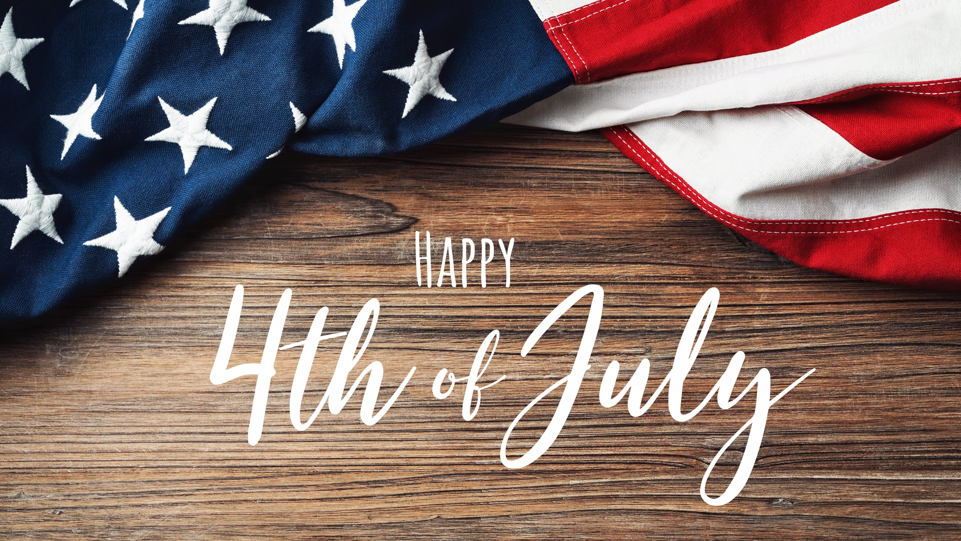 4th of July Wallpaper 4K, USA Flag