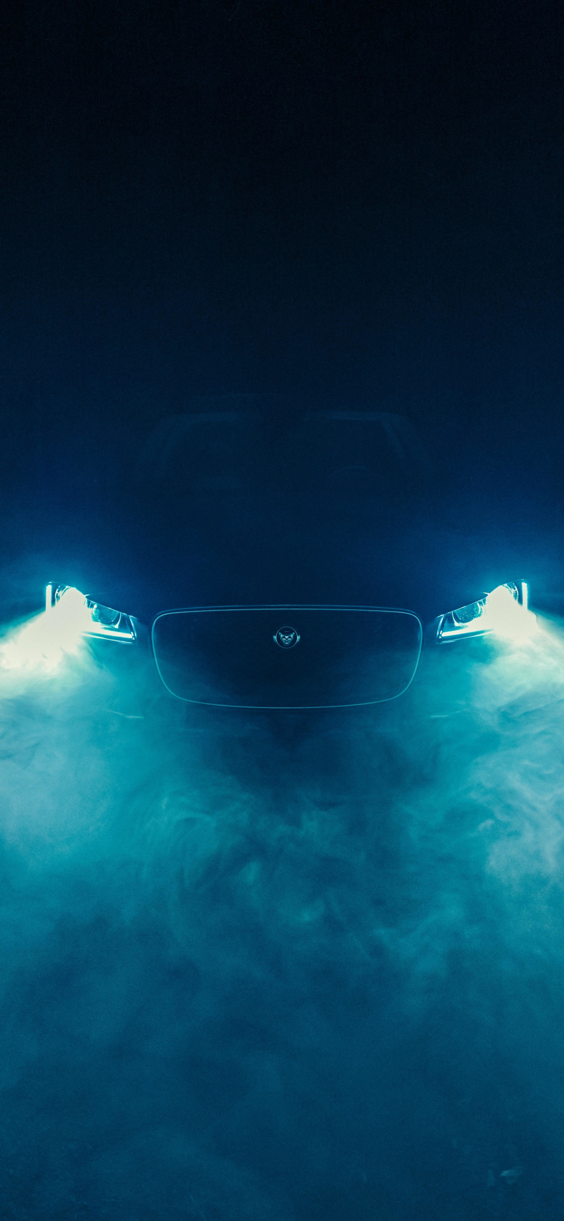 wallpaper 1125x2436 headlight, glow