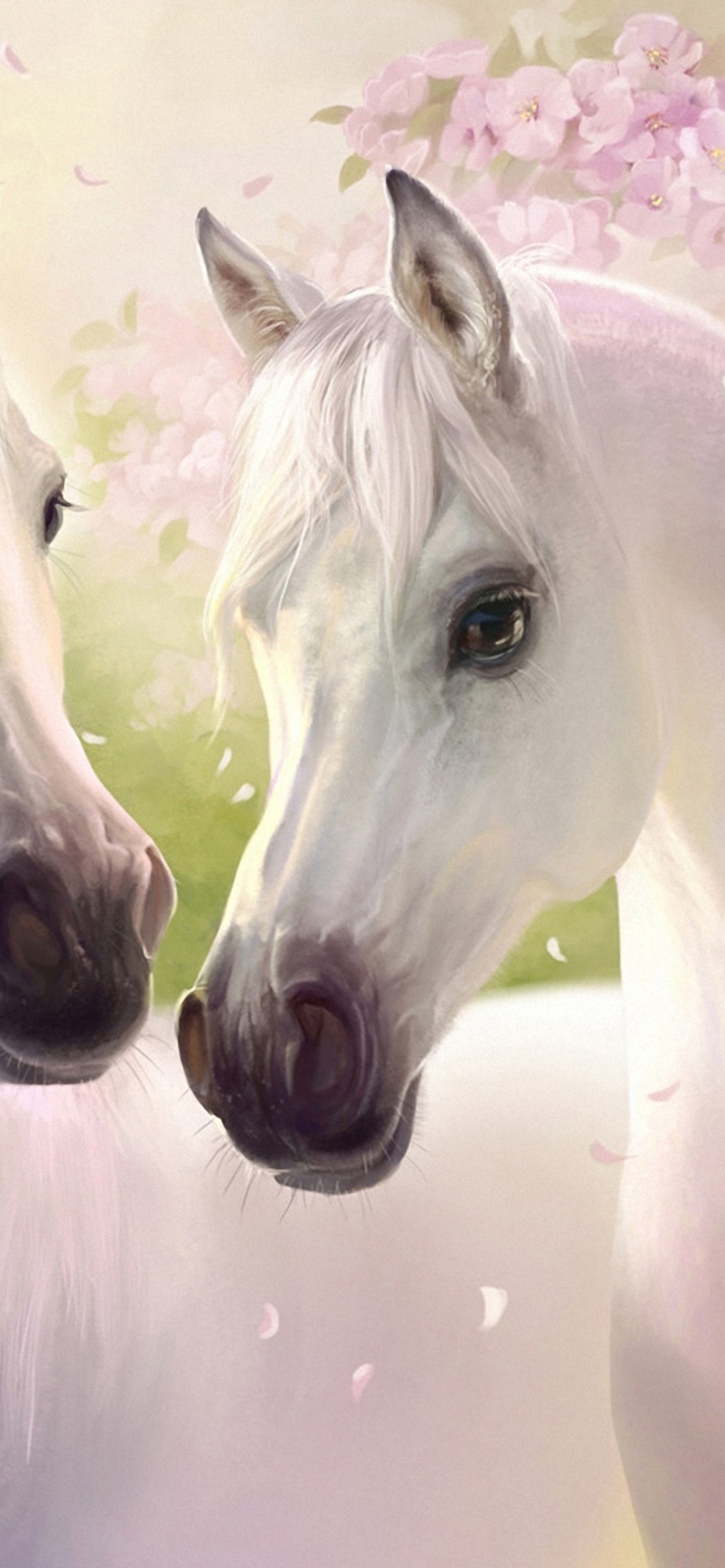 White Horse Painting Wallpaper