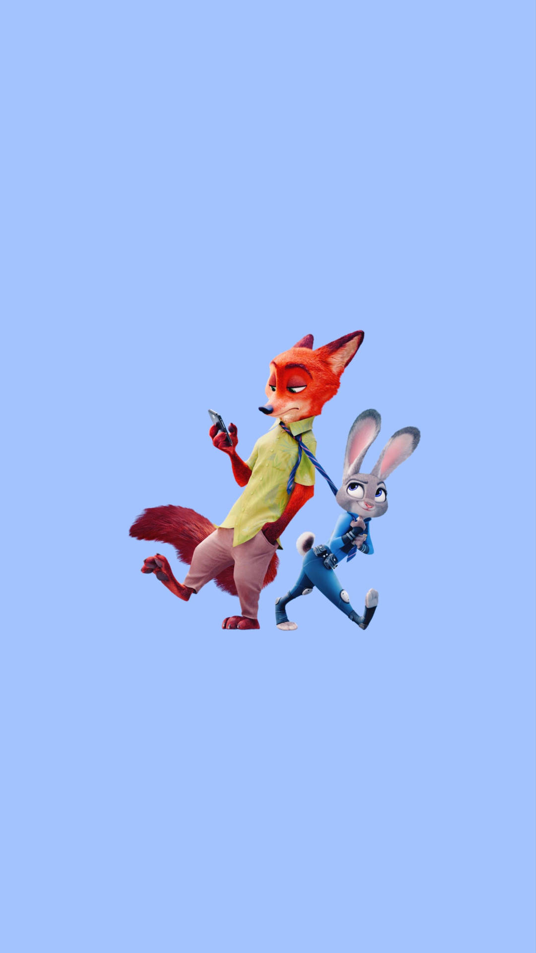 Download Judy Hopps And Nick Wilde Blue Wallpaper