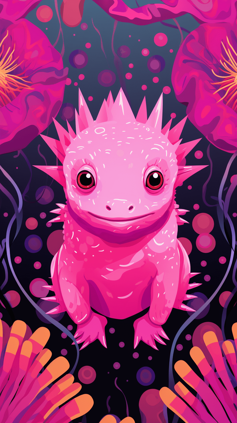 Adorable Axolotls: 50 Phone Wallpaper