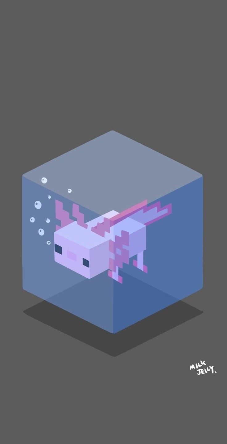 Axolotl Wallpaper. Minecraft wallpaper