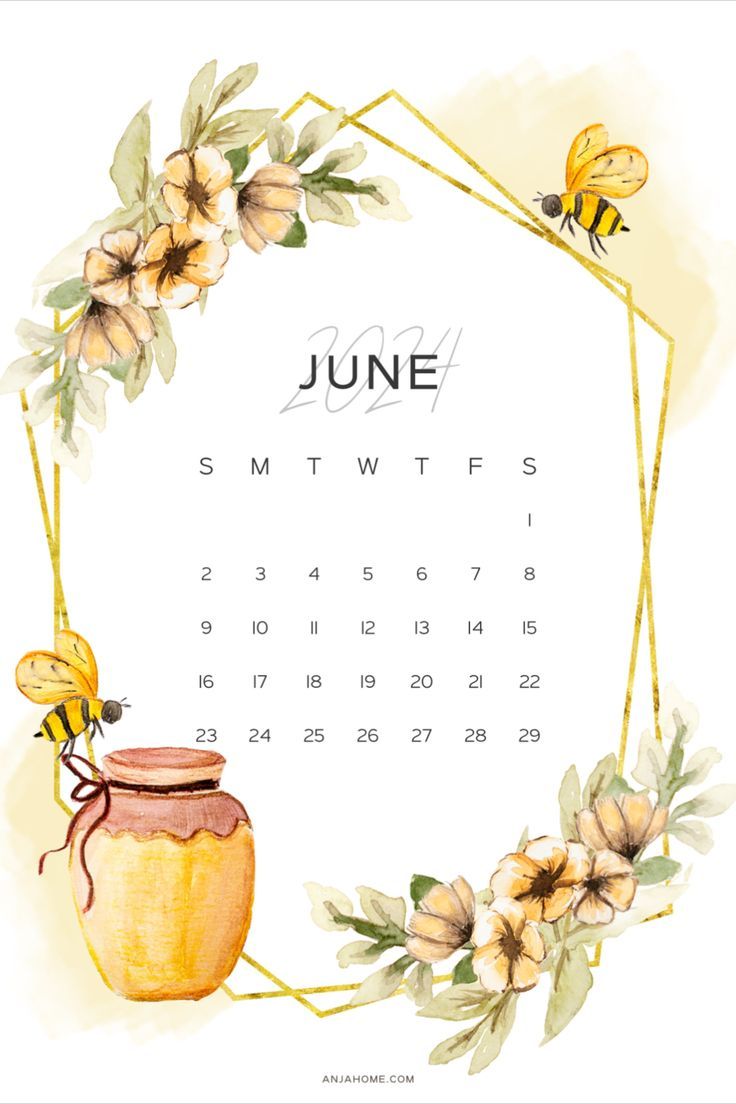 Cute June 2024 Calendar Printables