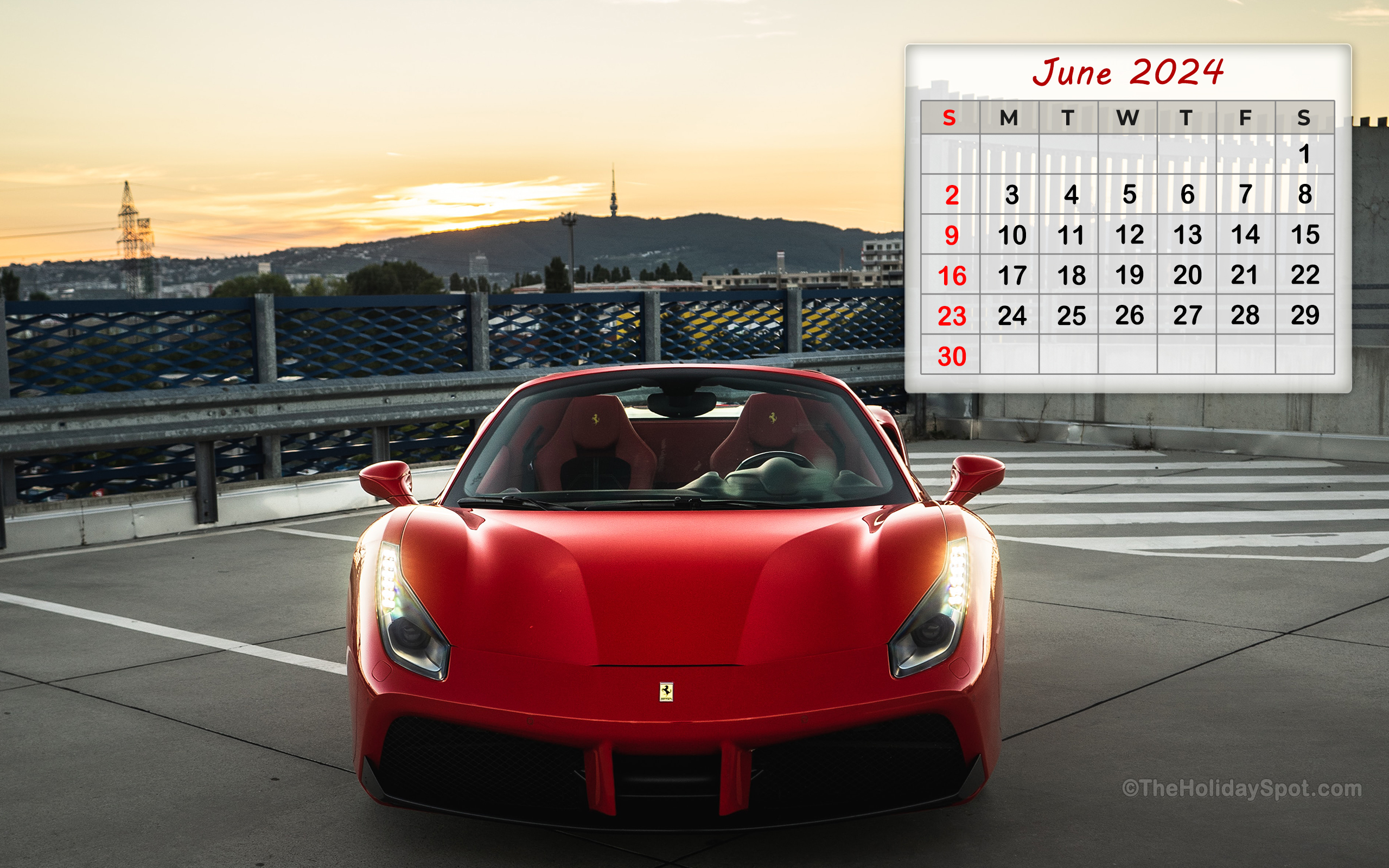 4K Month wise Calender Wallpaper 2024