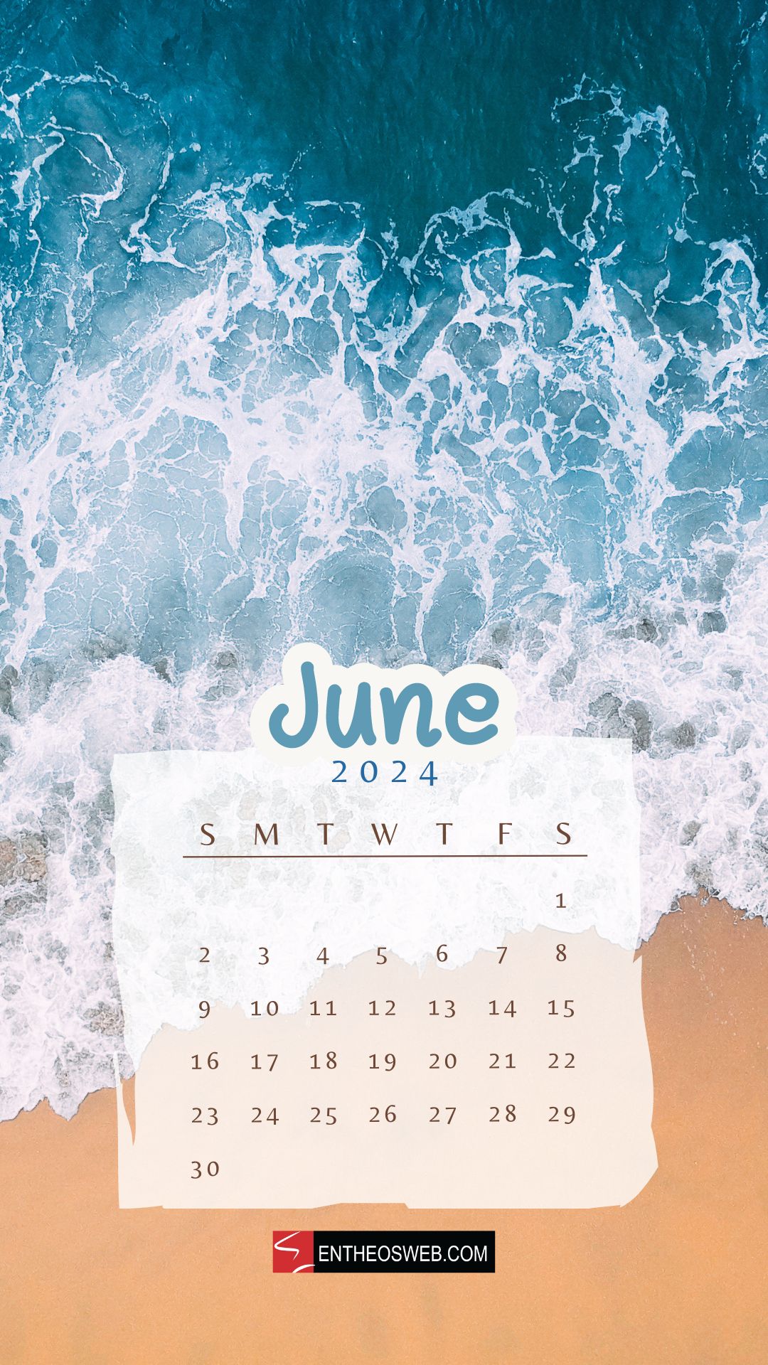 June Calendar Phone Wallpaper