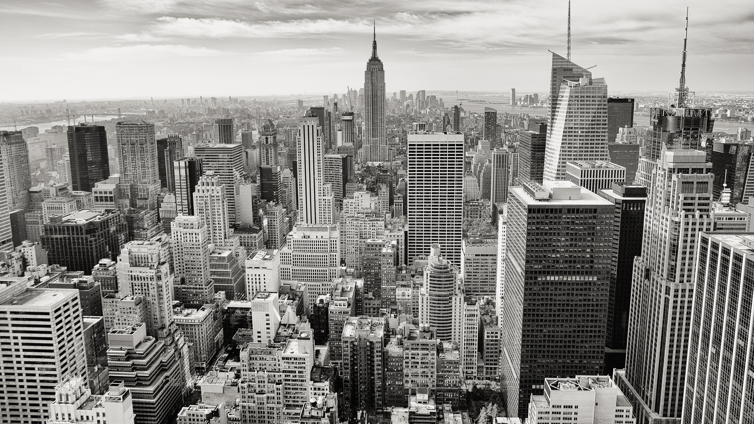 Black And White Buildings Wallpaper