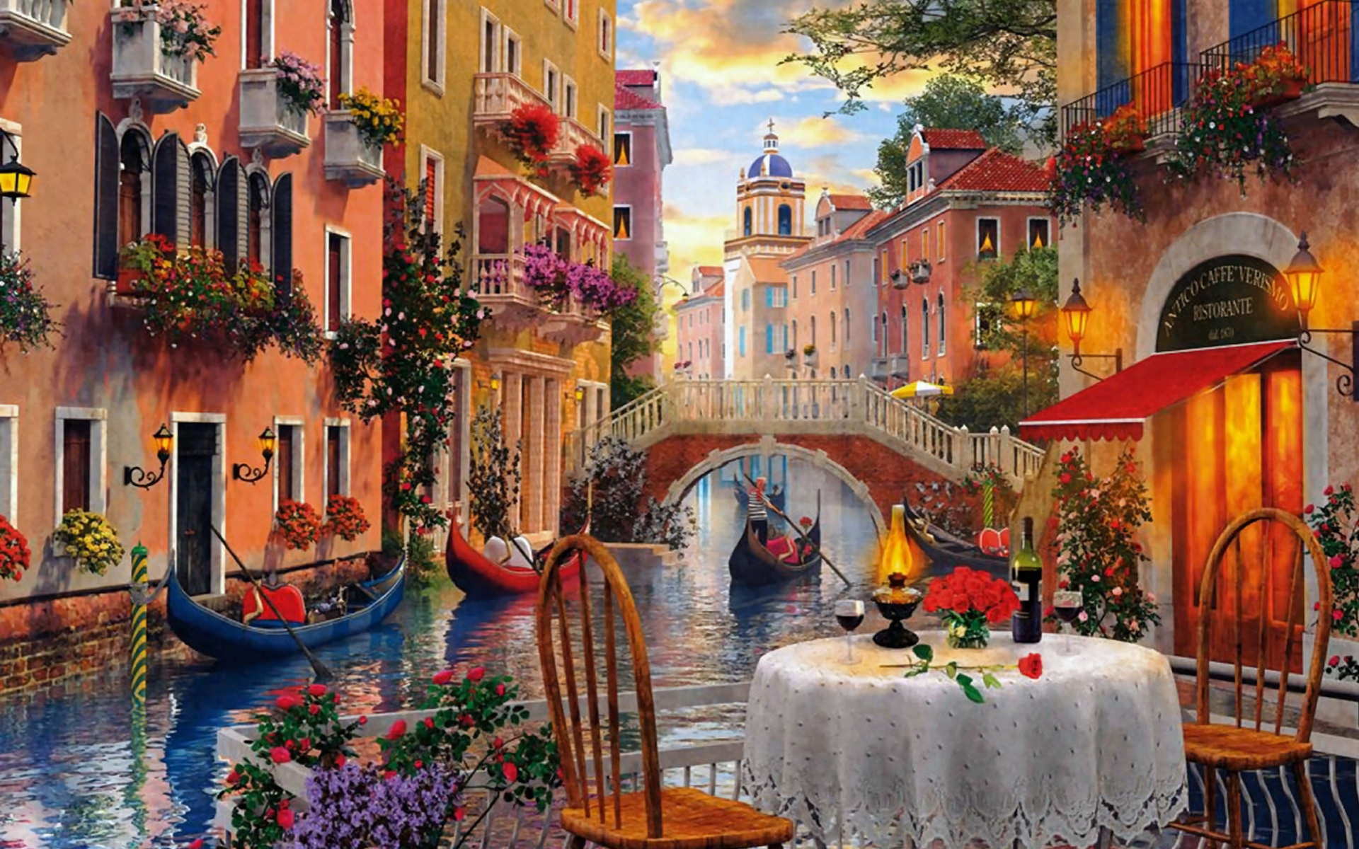 Venice Cafe Wallpaper