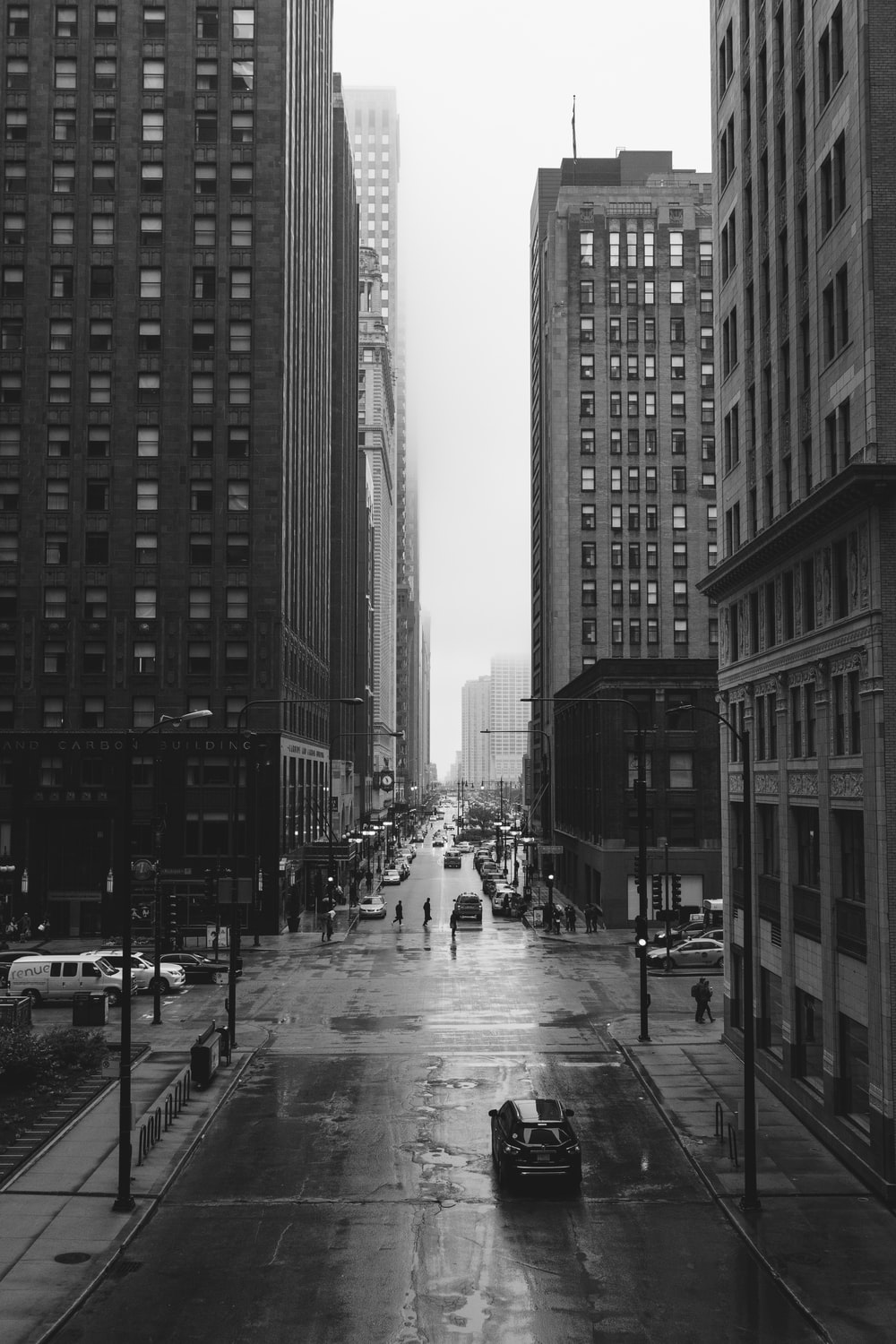 Black and White Buildings On Wallpaper