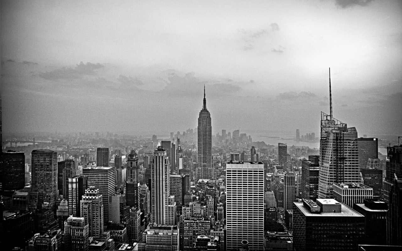 Black and White Buildings Wallpaper