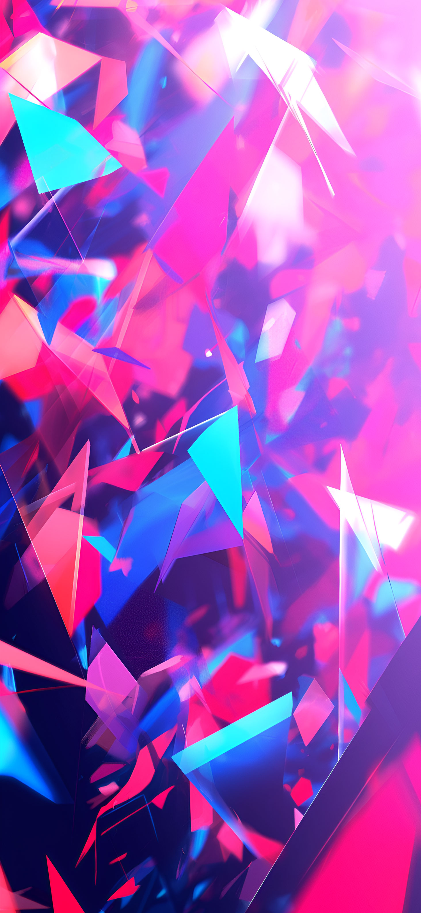 Blue Crystals Abstract Wallpaper