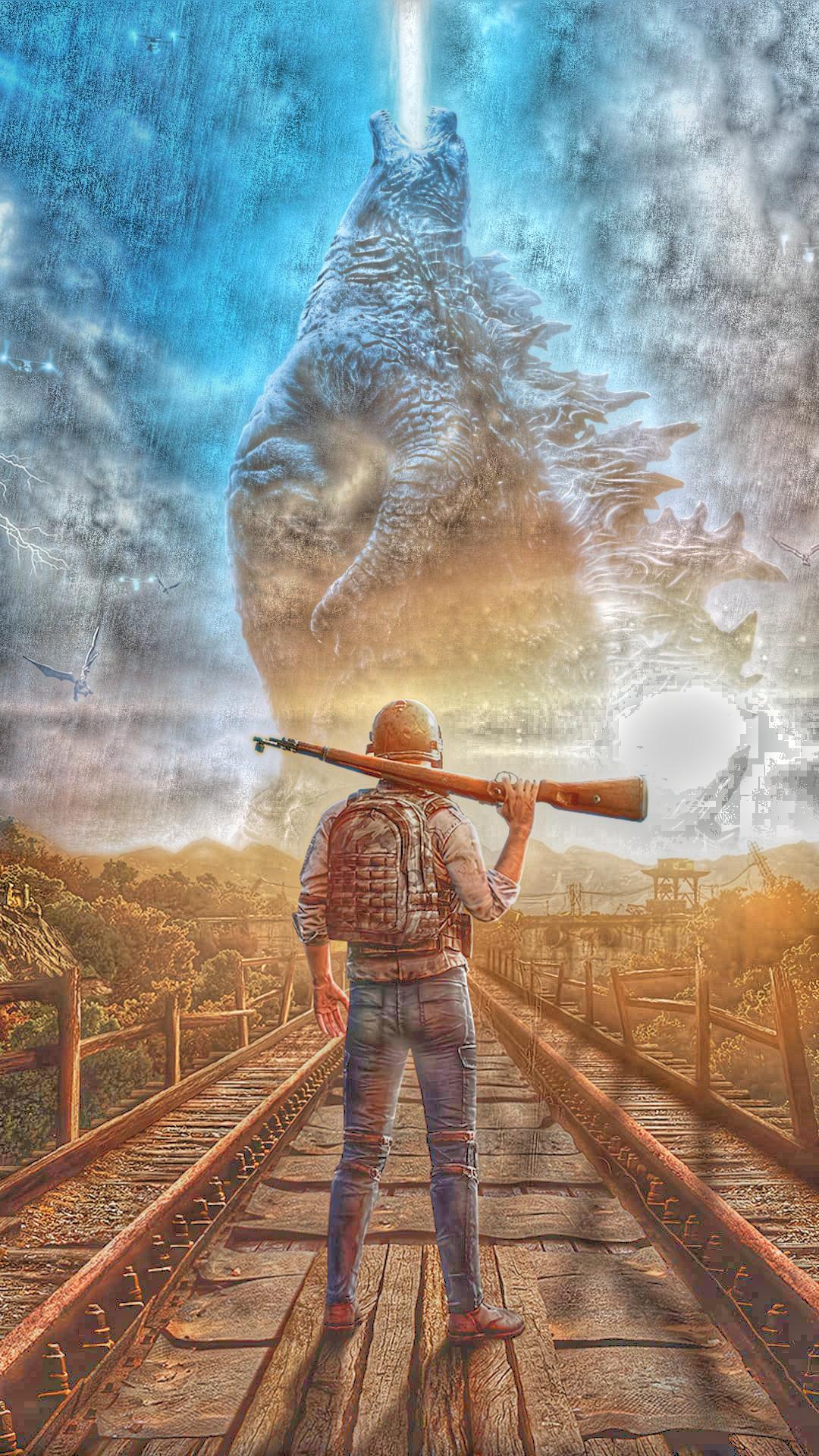 PUBG Godzilla Poster Card Effect