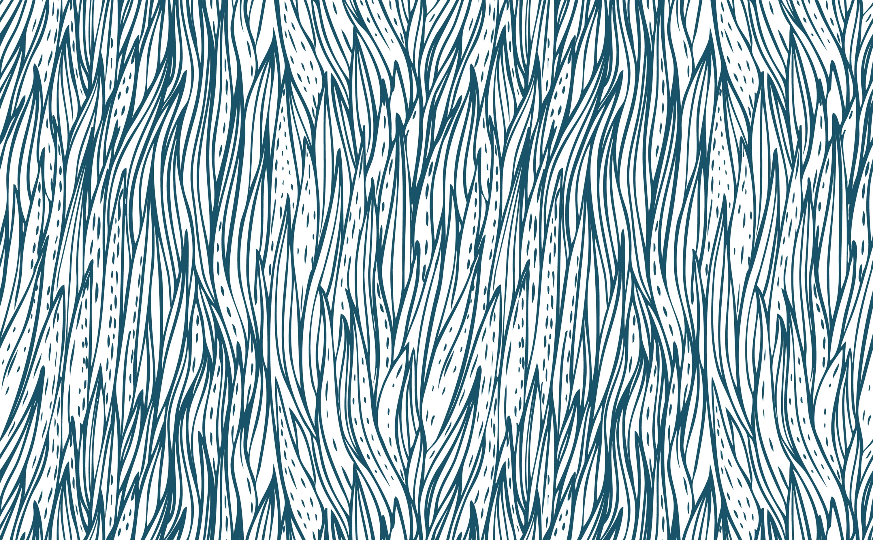 Thick Wavy Leaves Wallpaper for Walls