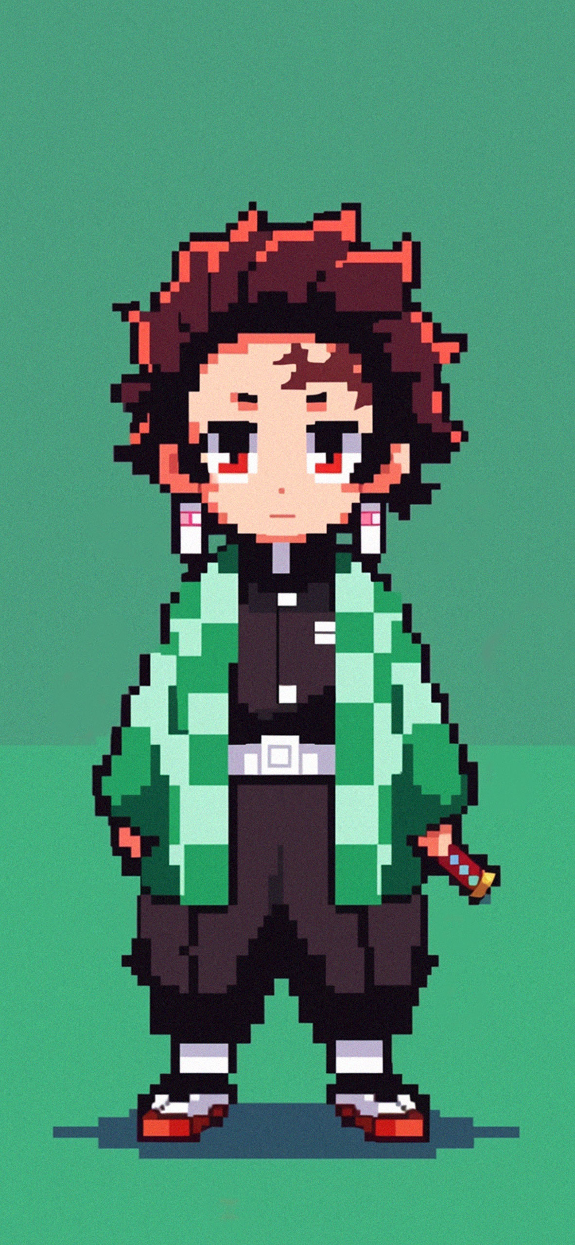 Tanjiro Kamado Pixel Art Wallpaper