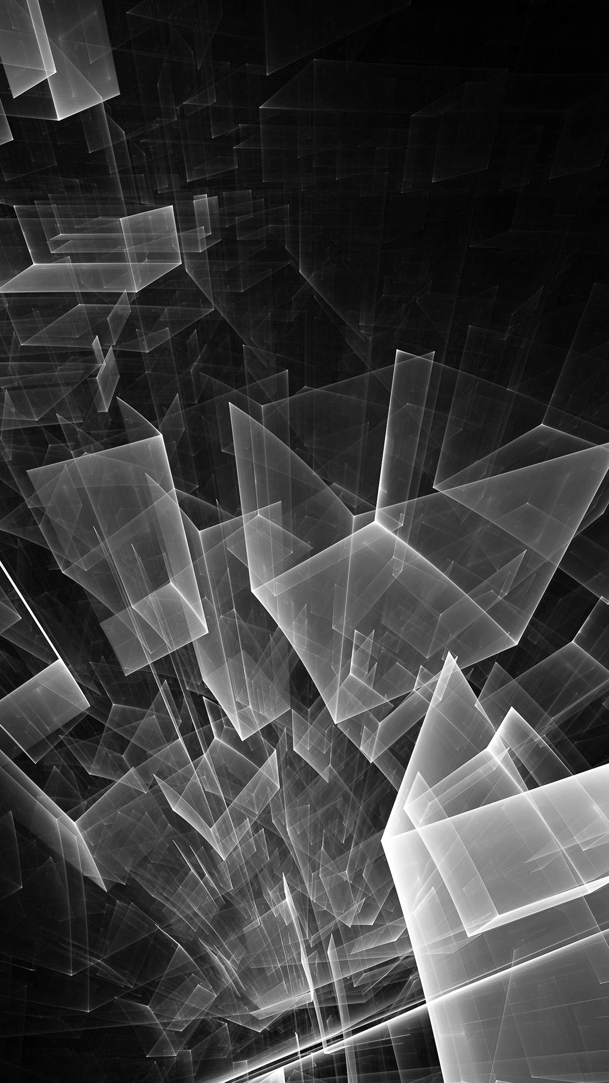 Abstract Bw Dark Cube Pattern
