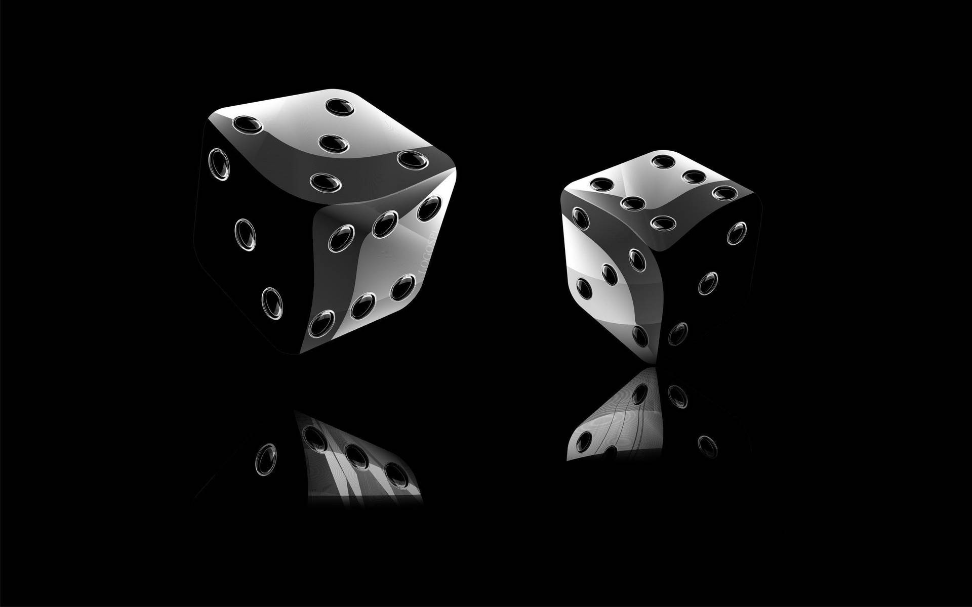 Download Dice Cube Black 3D Wallpaper