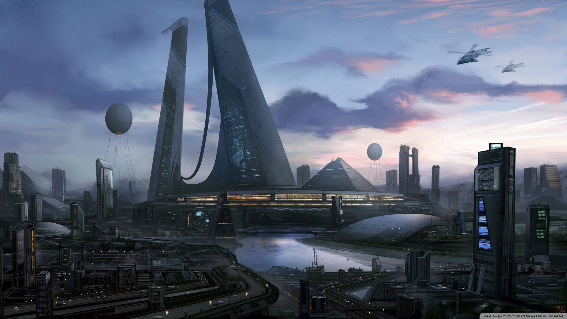 Download free Futuristic City Poster