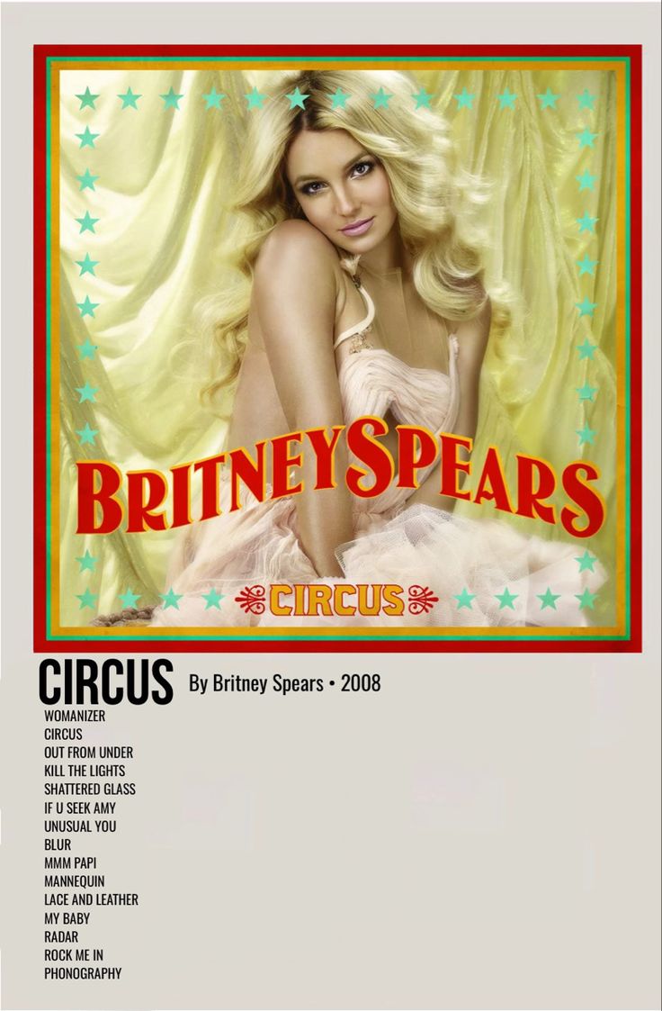 circus. Music poster, Britney spears