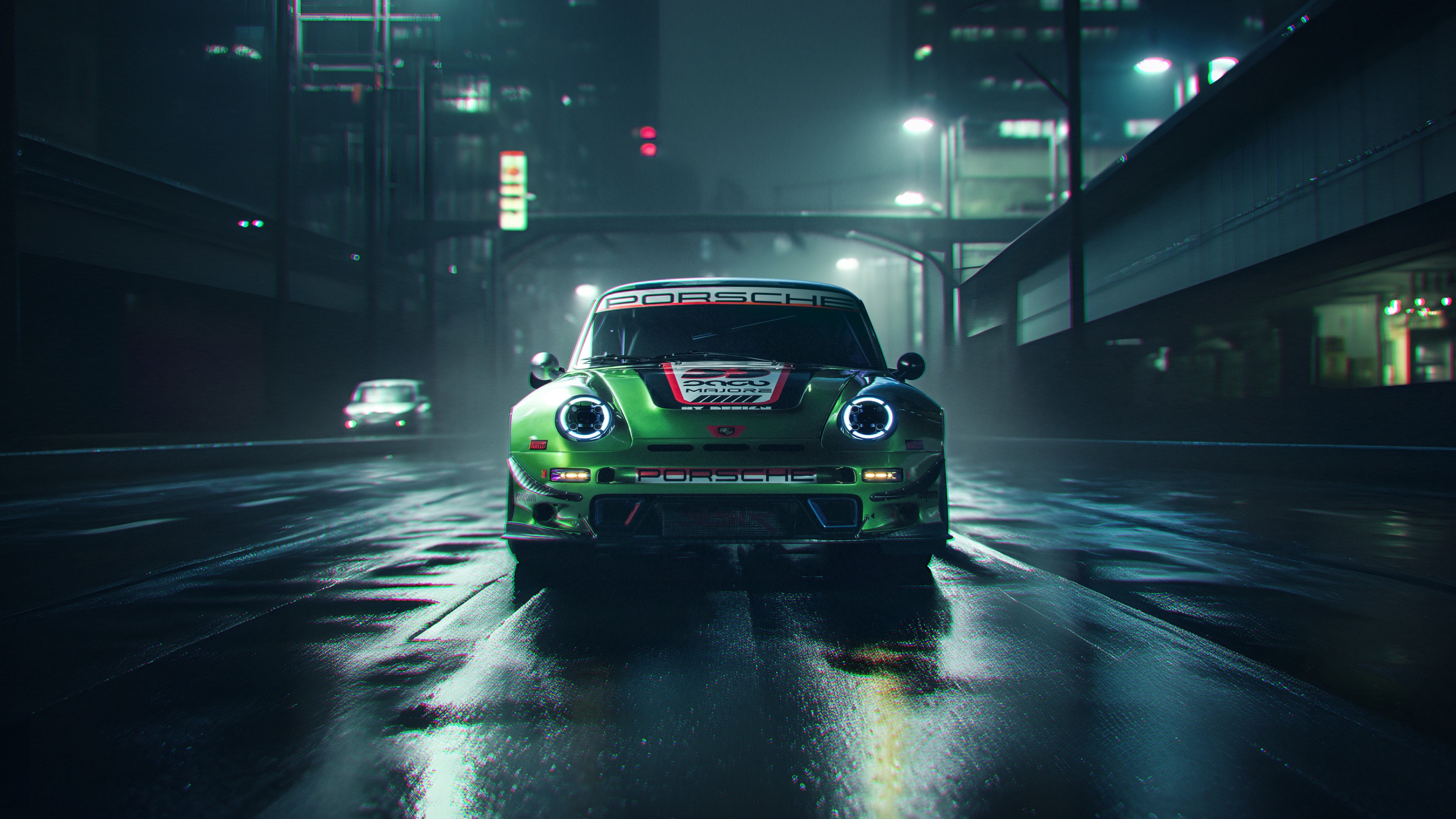 Cyberpunk Porsche 911 Wallpaper