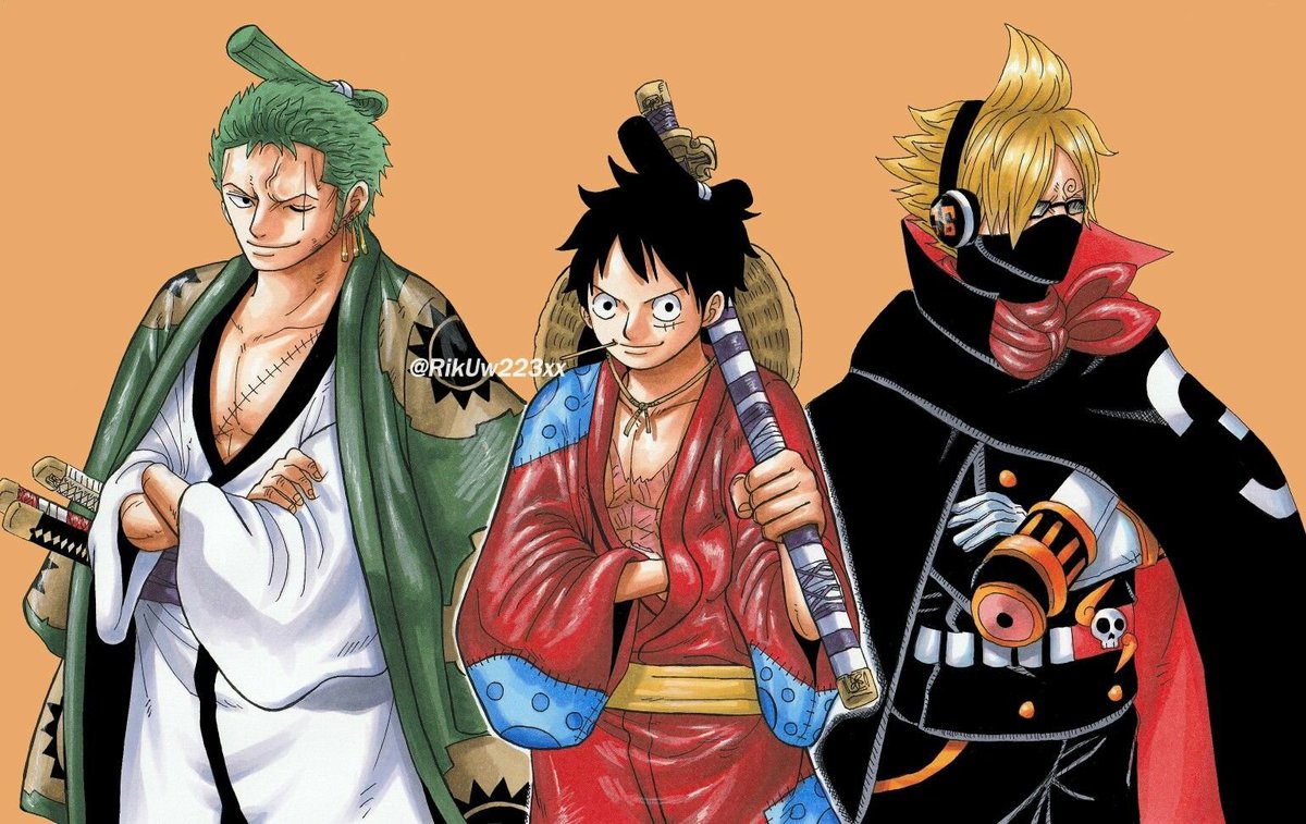 Luffy, Zoro and Sanji vs Kaido