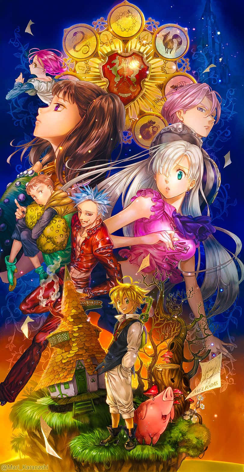 Seven Deadly Sins iPhone Manga Aesthetic Wallpapers - Wallpaper Cave