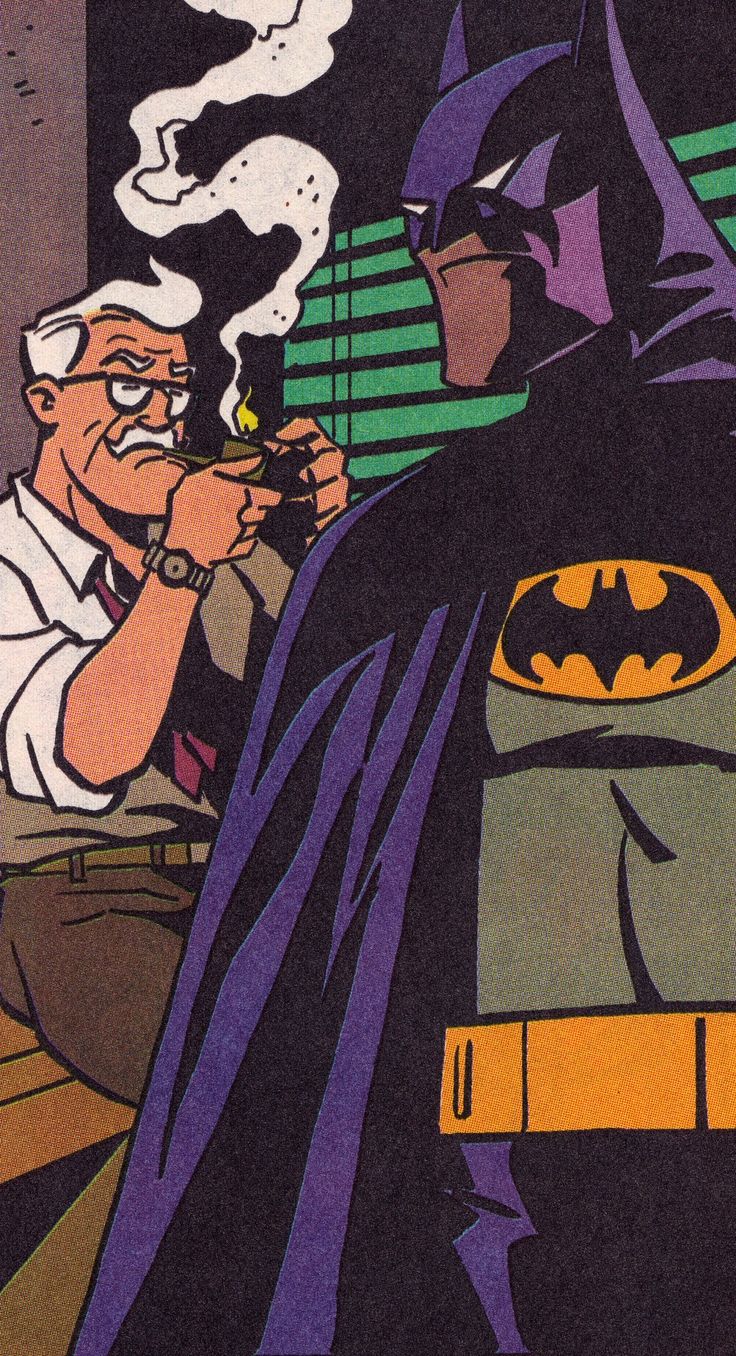 Batman and Gordon. Superhero wallpaper