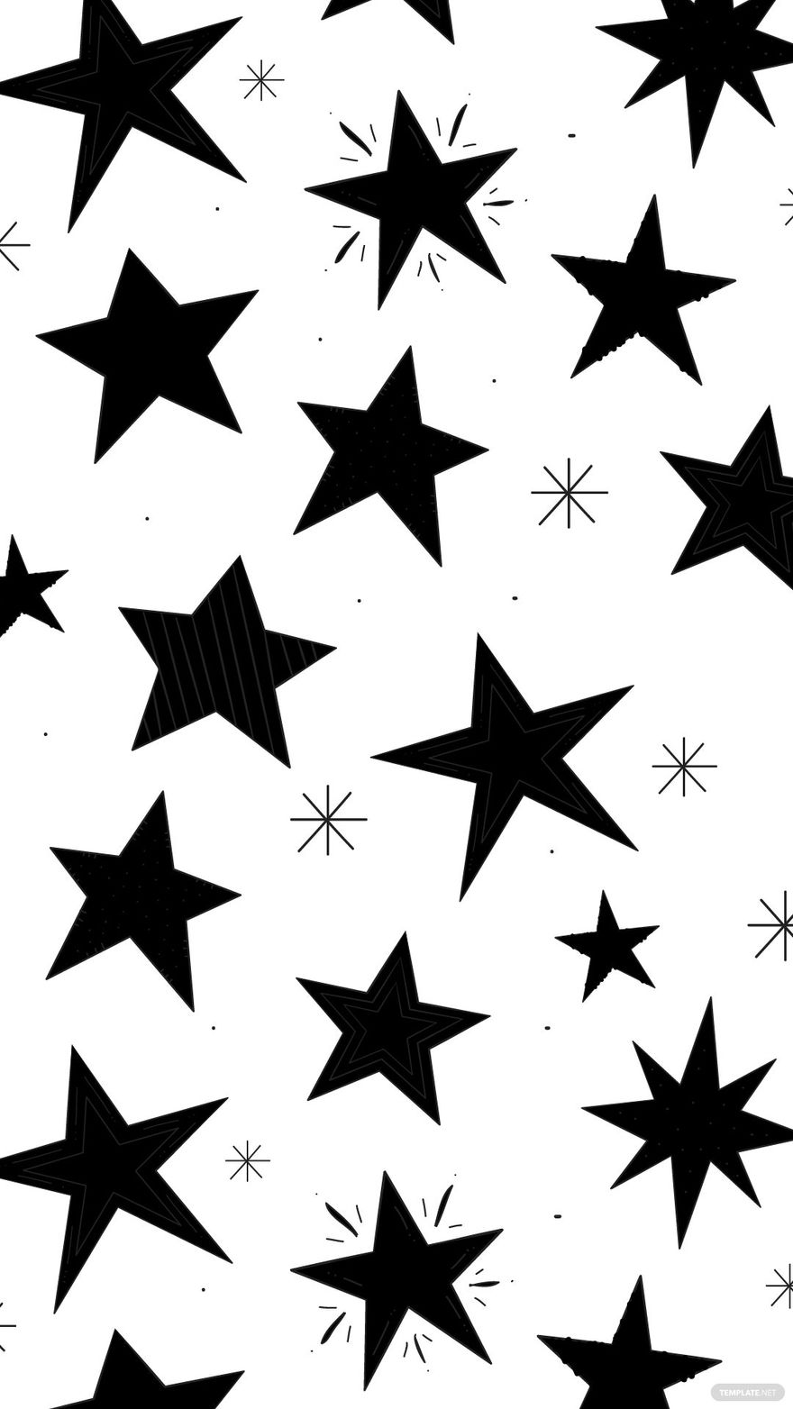 Aesthetic black star background in SVG