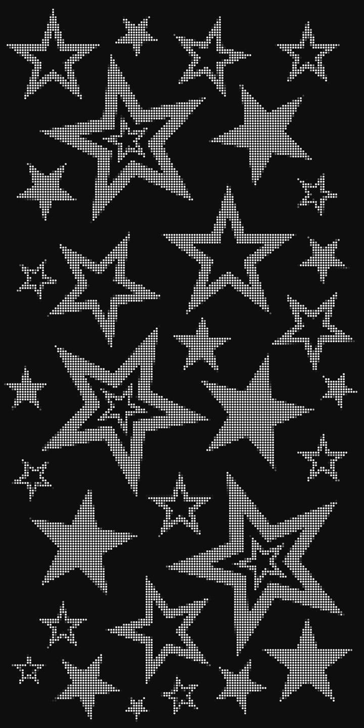 Black and White Star Pattern Wallpaper