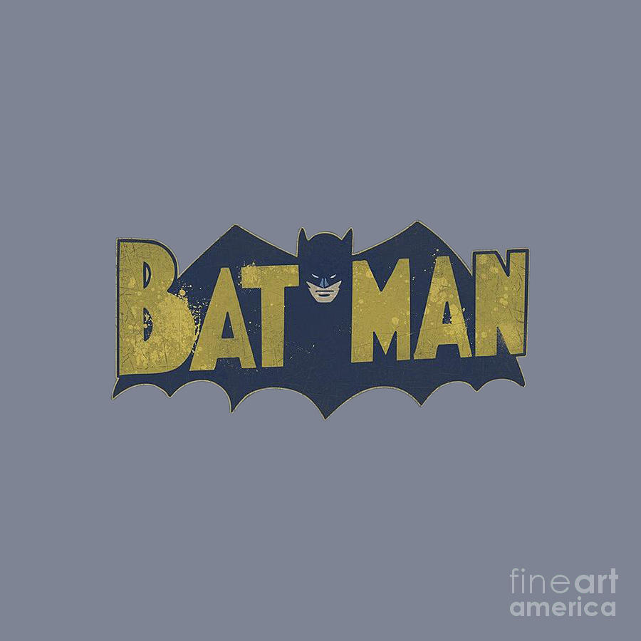 Batman Vintage Logo Splatter Drawing