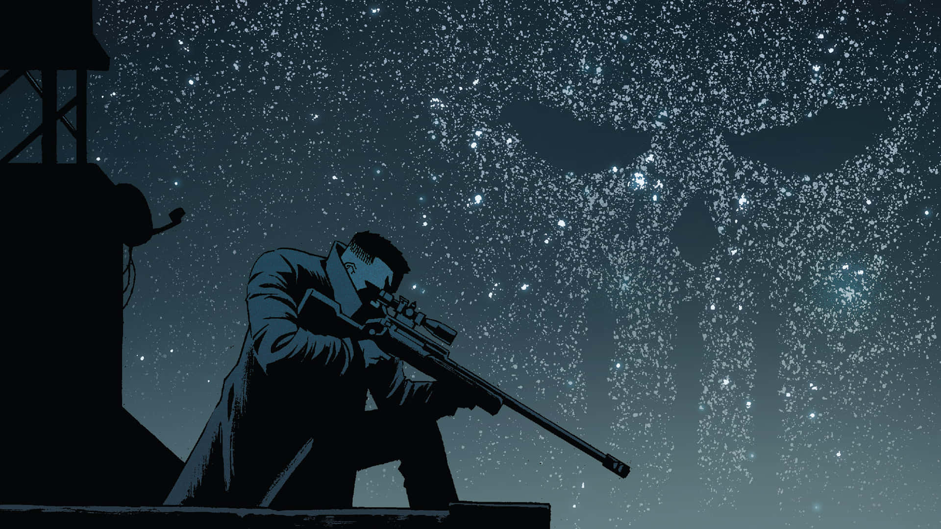 Punisher Logo Star Desktop Wallpaper