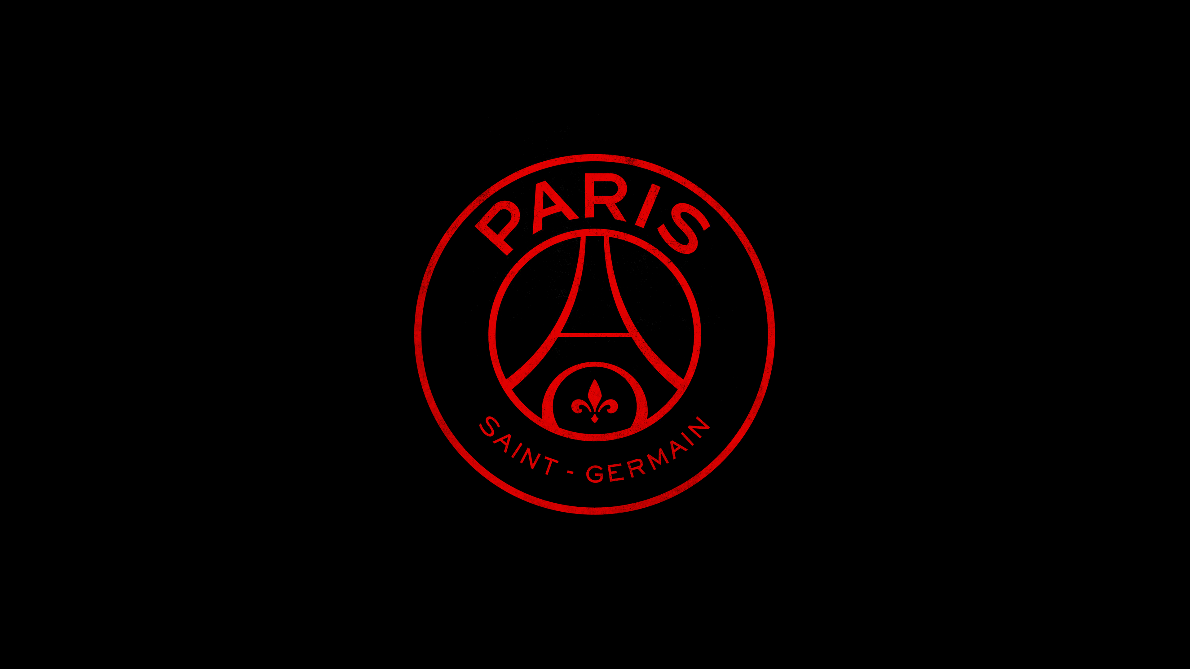 Paris Saint Germain Red Logo 4K Wallpaper