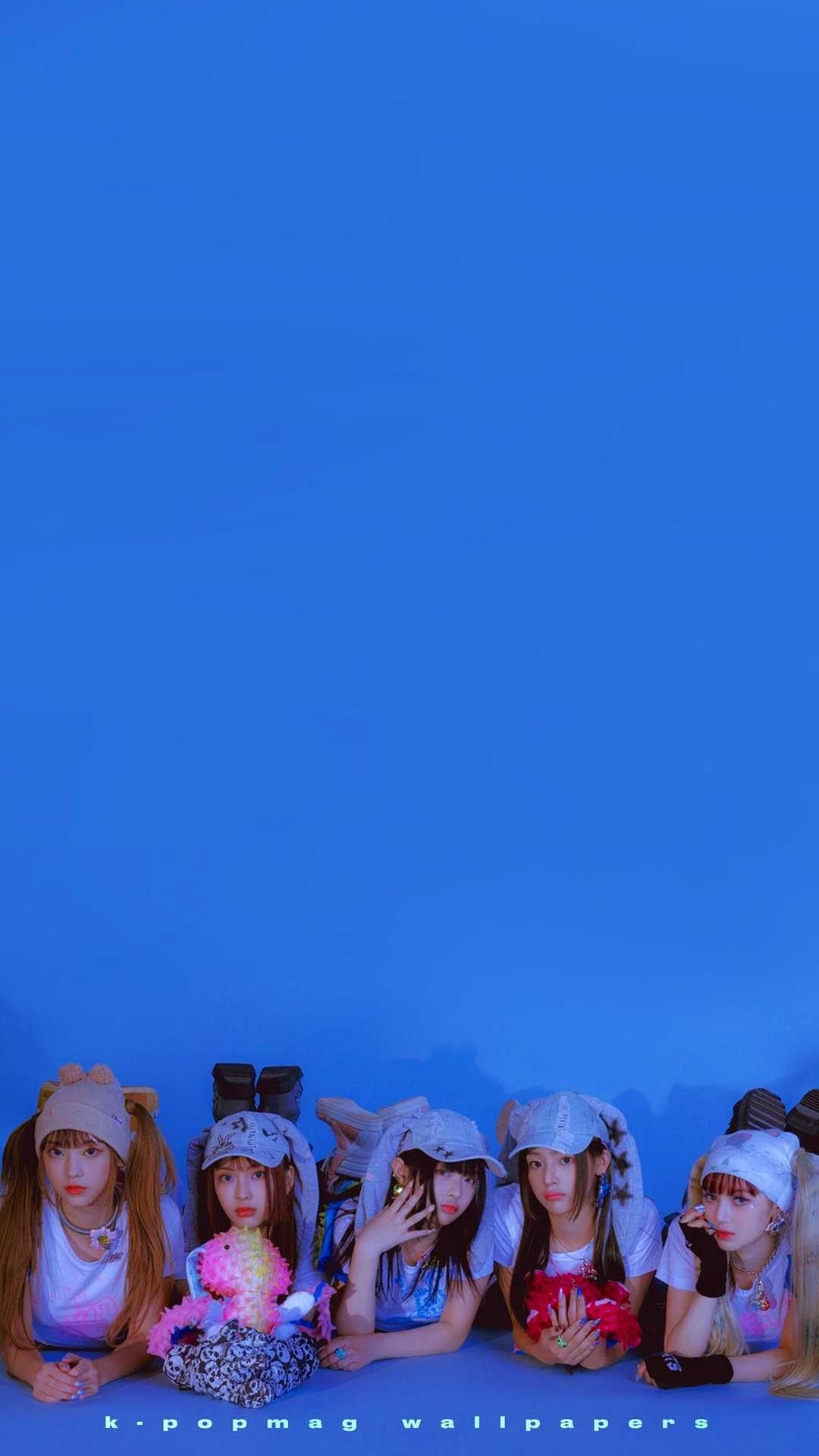 Blue y2k background, Kpop iphone