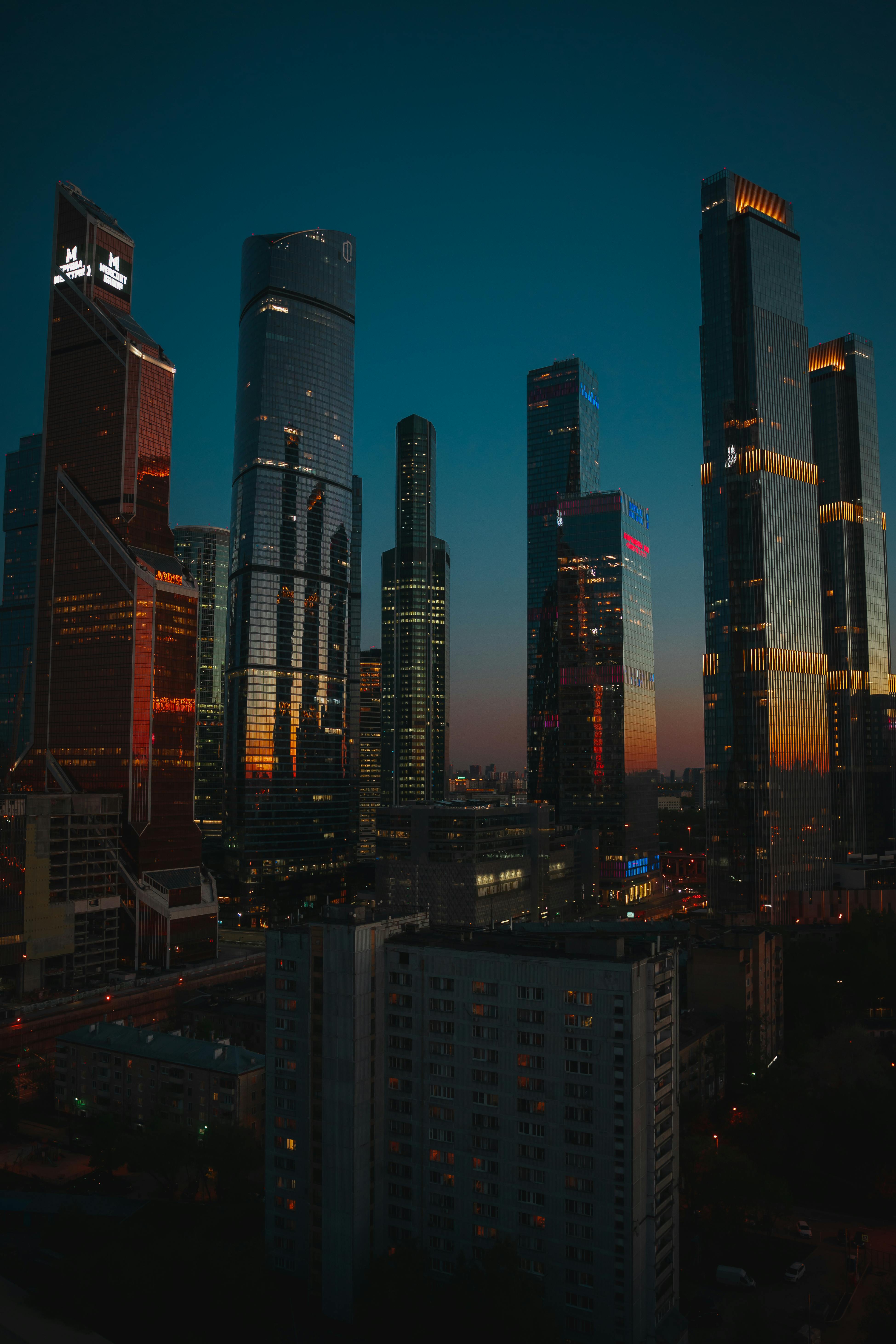 Skyscrapers in City of Moscow Russia