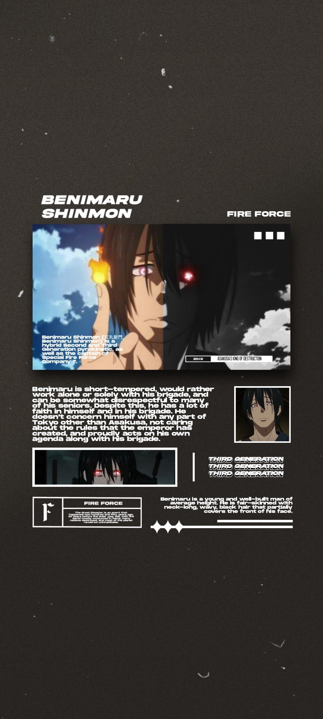 Benimaru Shinmon. Seni gelap