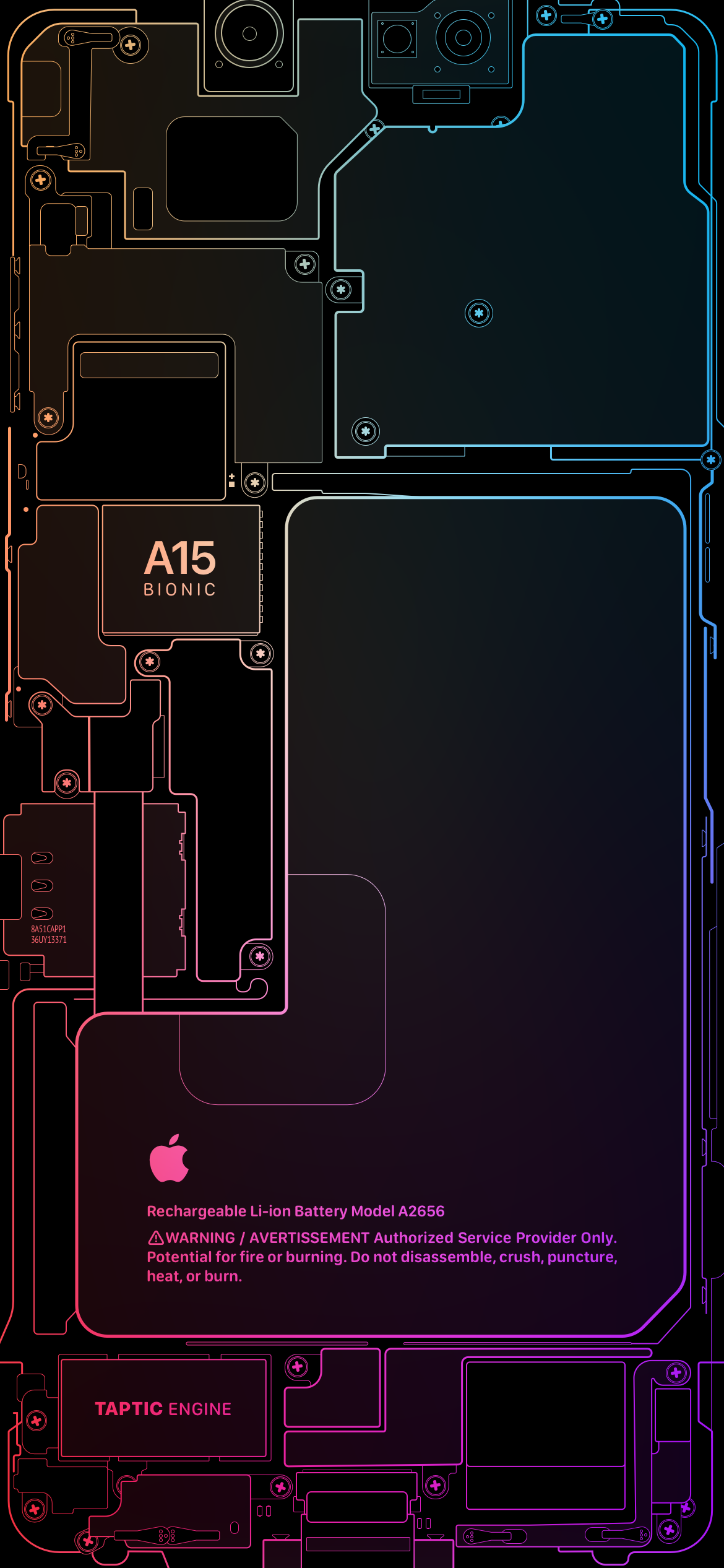 iPhone 13 Pro Schematic Wallpaper