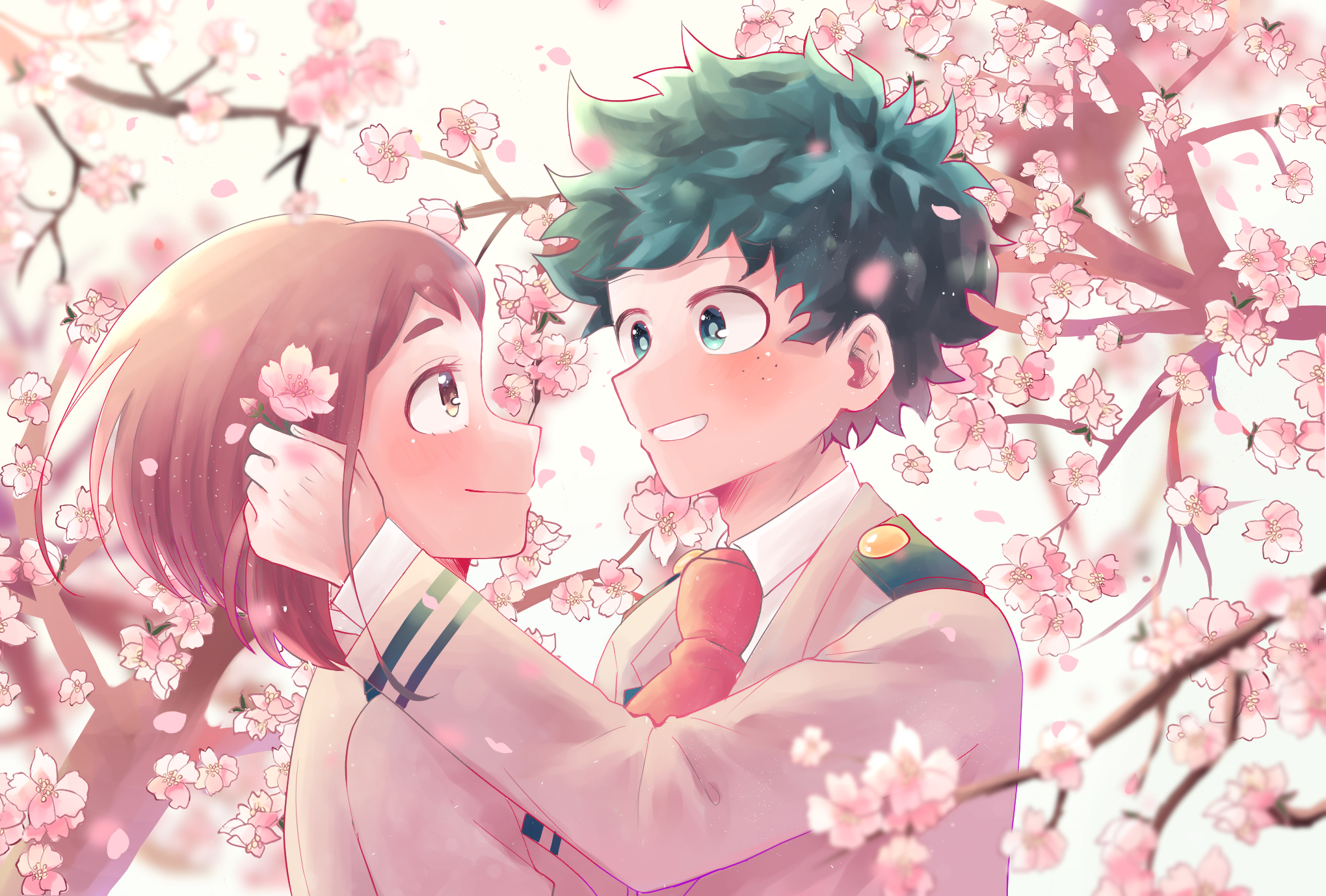 Izuku Midoriya Ochaco Uraraka Anime My