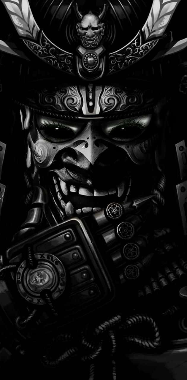 Samurai Helmet on Display Wallpaper