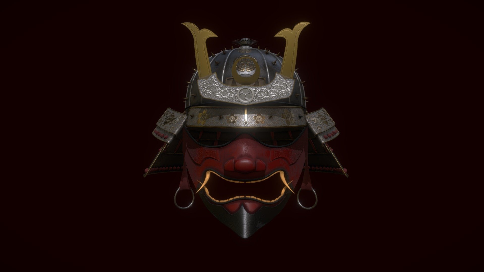 Samurai Helmet Royalty Free 3D
